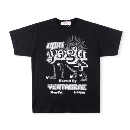 Vertabrae 6pm Yoga T-shirt Black (1)