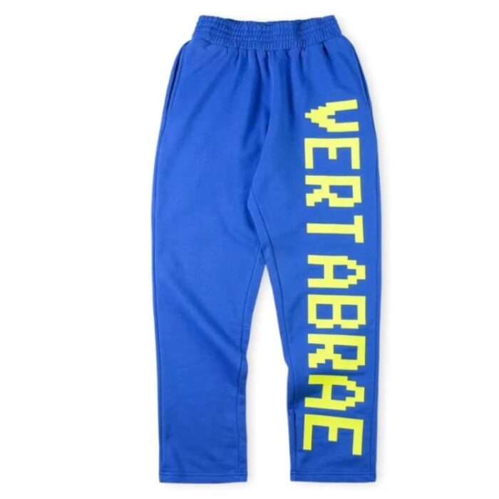 Vertabrae Blue with Yellow Color Sweatpant