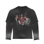 Vertabrae Double Sleve Stalker Shirt Black Color