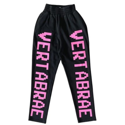 Vertabrae Black with Double Sided Logo Sweatpant